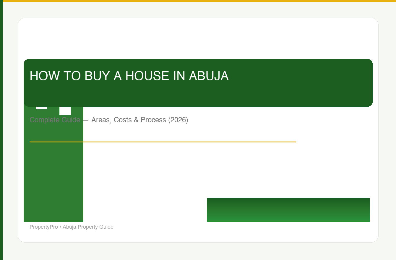 How to Buy a House in Abuja (2026 Guide)